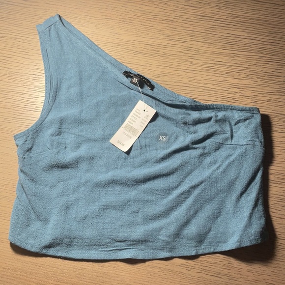 Kendall & Kylie One Shoulder Top Aqua - Picture 4 of 8